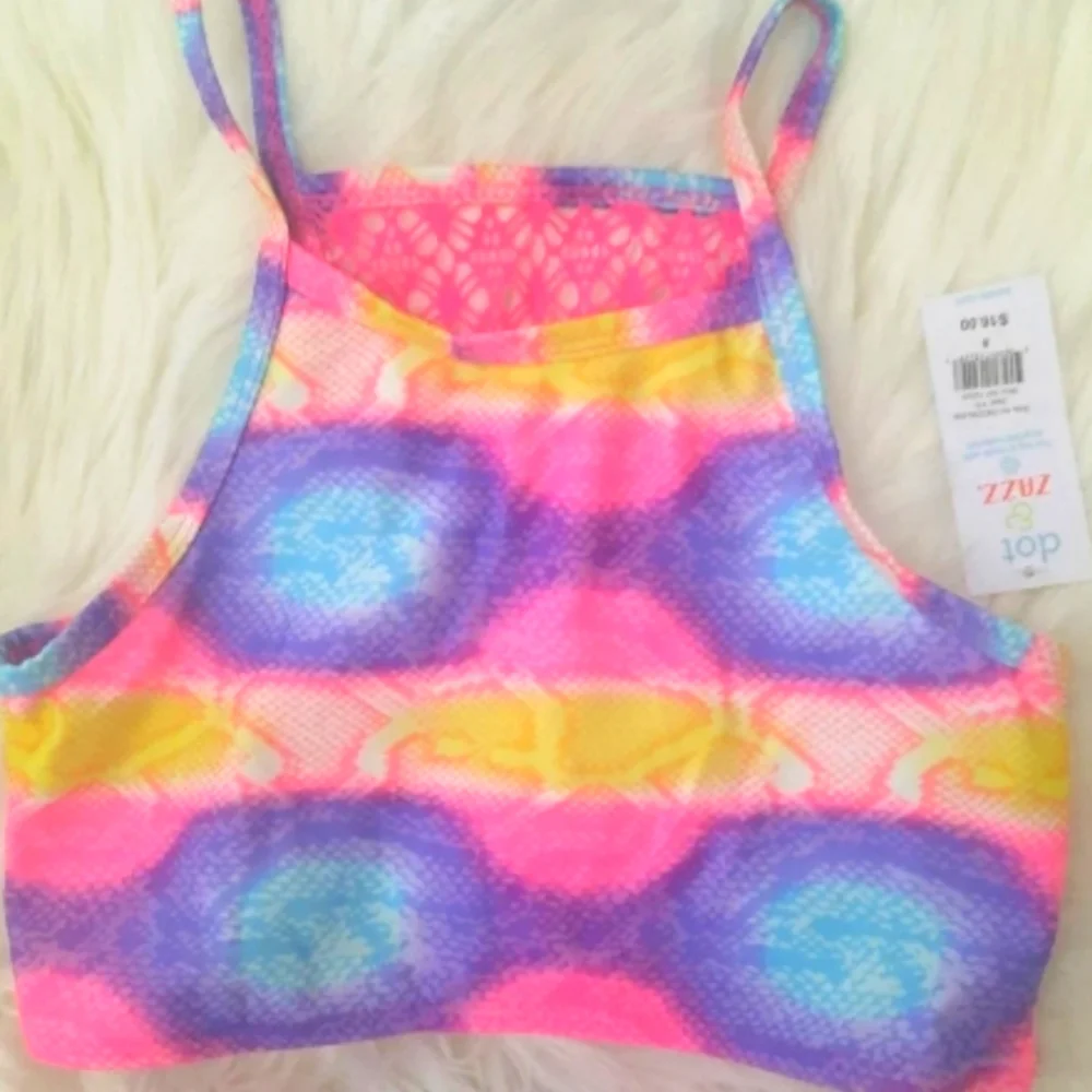 Dot & Zazz Colorful Snakeskin Print Bikini Set - Girls Size 8 - New With Tags
